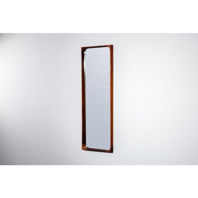 Vintage Danish Mirror in Rosewood by Niels Clausen for NC Mobler, 1960 For Sale - Image 4 of 12