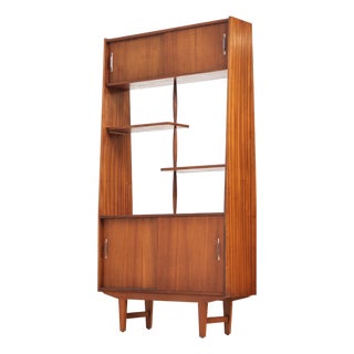 Mid Century Teak Bookcase Room Divider For Sale