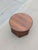 Mid-Century Modern Vintage Mid-Century Round Walnut Cabinet Side Table For Sale - Image 3 of 9
