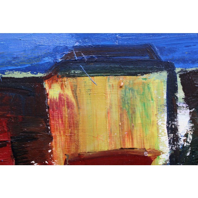 Aleksandr Rodin, City Landscape, Talsi, Oil on Cardboard, 1970s For Sale - Image 8 of 10