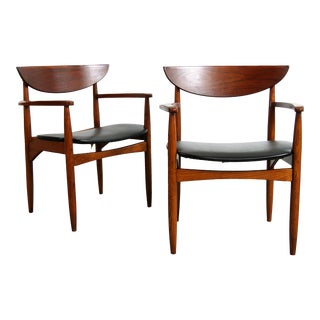 Mid Century Modern Lane Perception Arm Chairs by Warren Church - a Pair For Sale