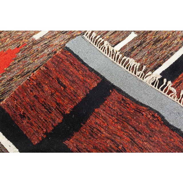 Doris Leslie Blau Mid-20th Century Vintage Swedish Red Rag Rug For Sale - Image 9 of 9