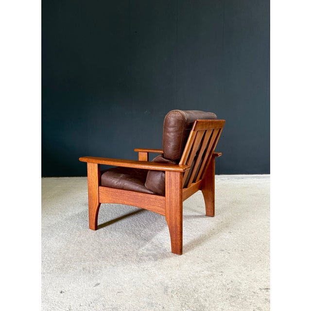Mid-Century Modern Lounge Chairs in Leather and Teak, 1960s, Set of 2 For Sale - Image 13 of 18