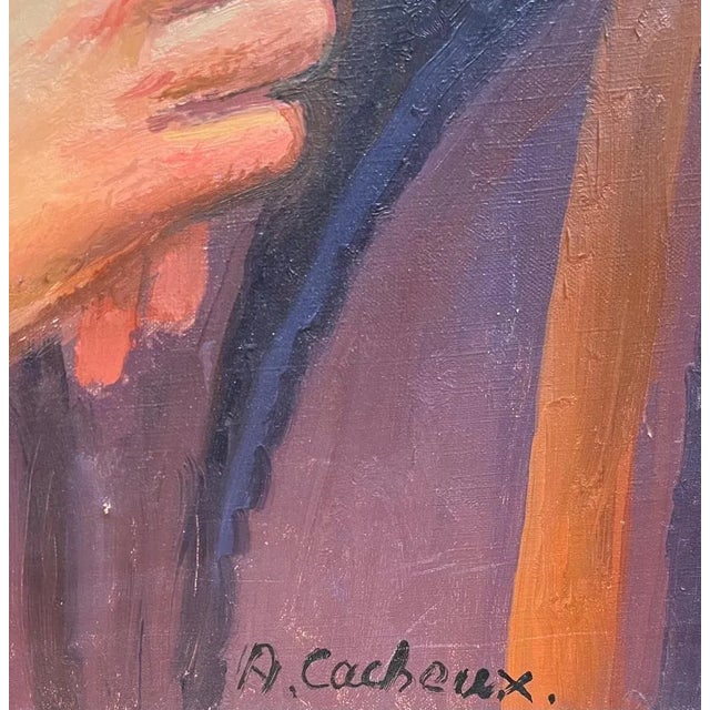 Modern Armand Cacheux, Miss Cacheux 3, Oil on Canvas For Sale - Image 3 of 11