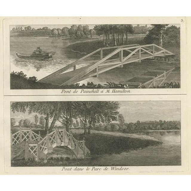 Georg Louis le Rouge, The Bridge of Painshill & Windsor Park, 1785, Paper For Sale - Image 3 of 6