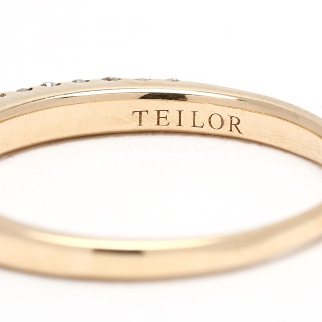 Teilor .15ctw Diamond Bead Set Band Ring, 14k Yellow Gold, Ring Size 5 For Sale In Greensboro - Image 6 of 7