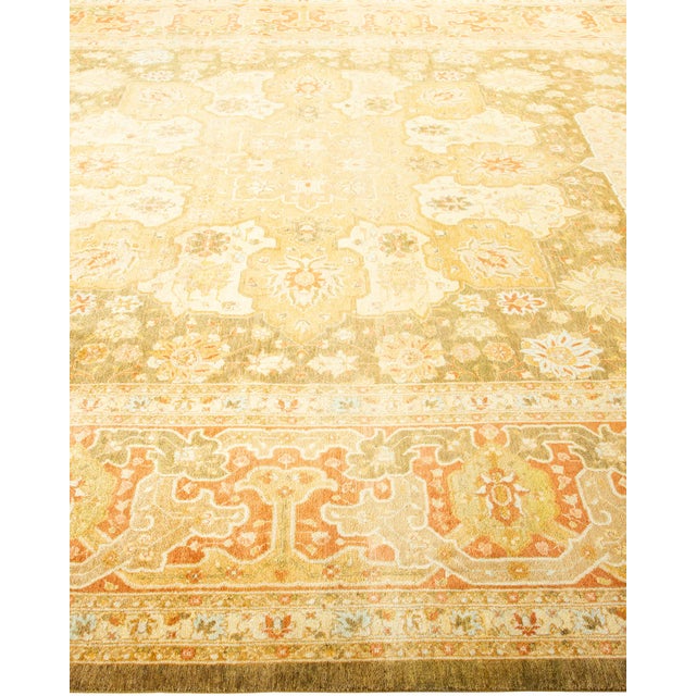 Solo Rugs Mogul, One-of-a-Kind Hand-Knotted Area Rug - Green, 8' 1" x 14' 3" For Sale - Image 4 of 8
