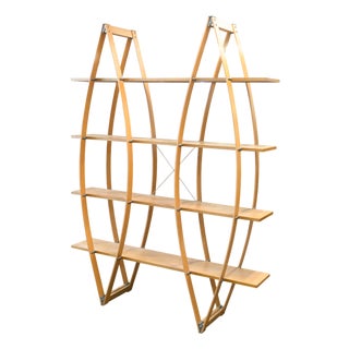 1998 Marcello Ziliani Mondo Wall Unit for Sintesi Italian Postmodern Bentwood For Sale