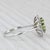 Metal 2.55ctw Peridot Diamond Halo Ring 14k White Gold Size 8.5 For Sale - Image 7 of 8