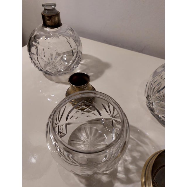 Antique Crystal and Silver Vanity Set, 1920s, Set of 3 For Sale - Image 16 of 18