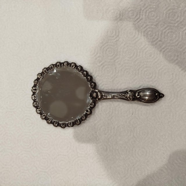 Silver Hand Mirror, 1930s For Sale - Image 16 of 18