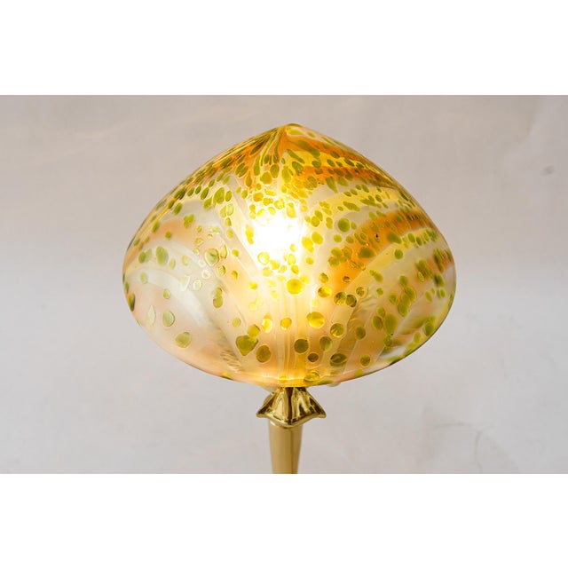 Antique Table Lamp with Loetz Glass Shade, 1908 For Sale - Image 13 of 17