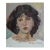 1980s Portrait Painting, Young Girl, Ukrainian Soviet Art 32-27 For Sale