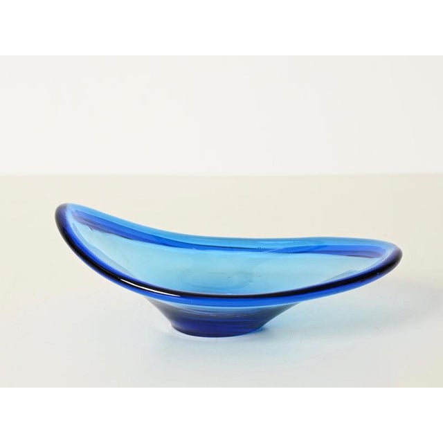 Deep Blue Murano Glass Catchall, Italy, 1960s For Sale - Image 3 of 12