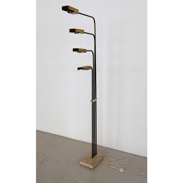Italian Travertine and Brass Floor Lamp by Goffredo Reggiani, 1960s For Sale - Image 6 of 18