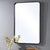 Modern Soft Cornered Black Framed Mirror For Sale - Image 3 of 6
