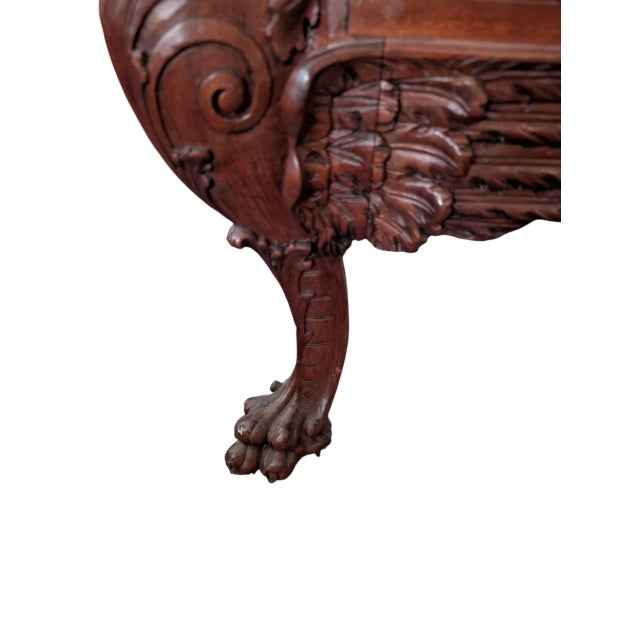 Antique Rj Horner-Style Mahogany Partners Desk With Winged Griffins For Sale - Image 12 of 12