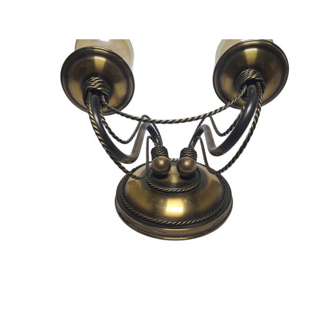 Metal Art Nouveau Two-Armed Wall Lamp, Poland, 1970s For Sale - Image 7 of 18