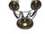 Metal Art Nouveau Two-Armed Wall Lamp, Poland, 1970s For Sale - Image 7 of 18