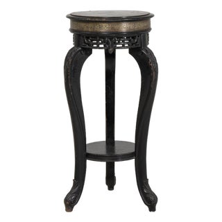19th Century France Napoleon III Black Wood Pedestal For Sale