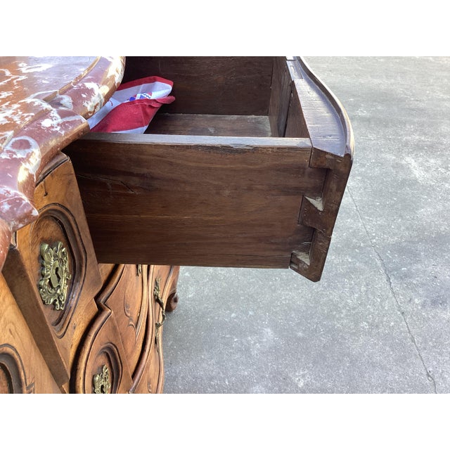 18th C. French Regency Chest W/ Marble Top For Sale - Image 10 of 16