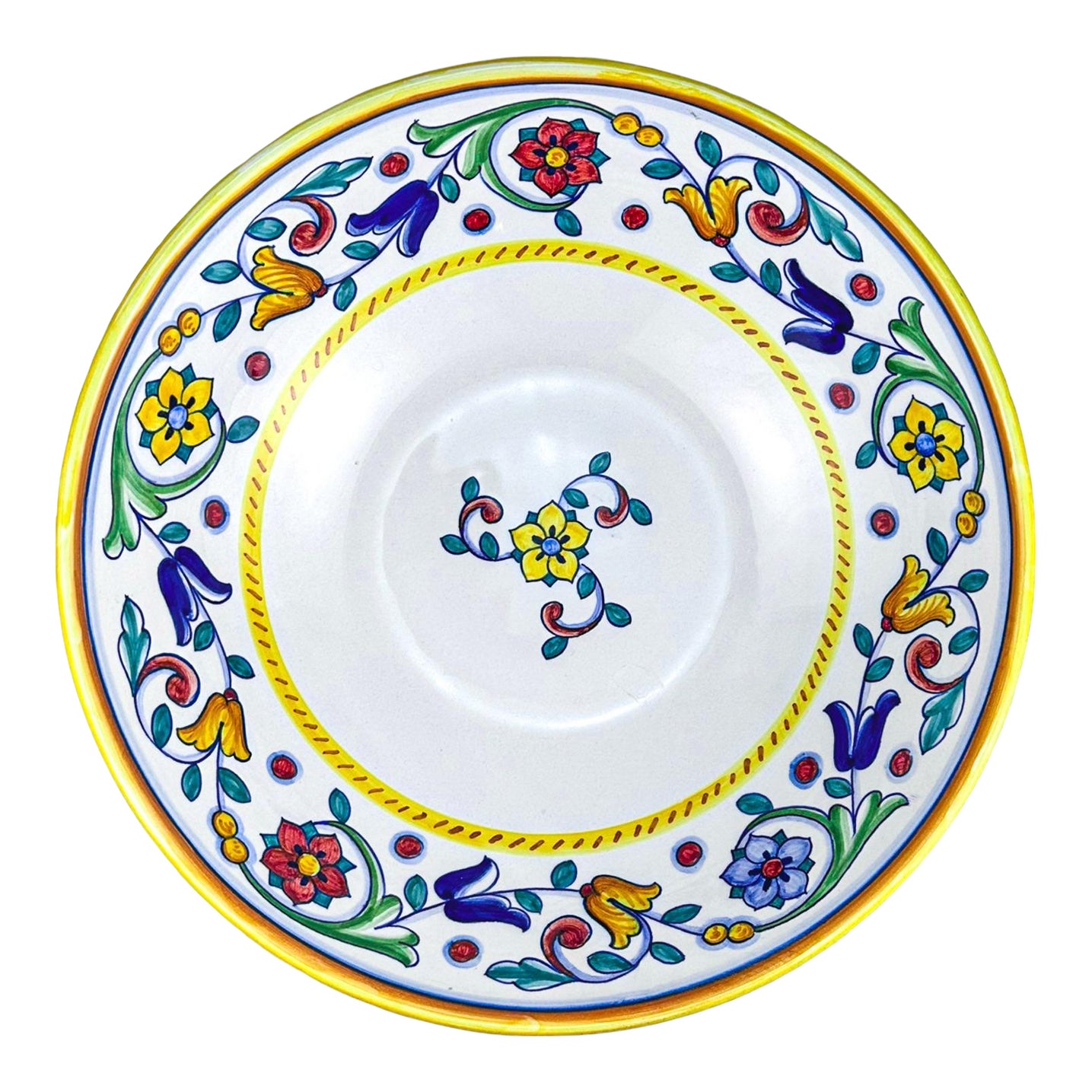 2000’s Deruta Italy Pottery Primavera Serving Bowl Chairish