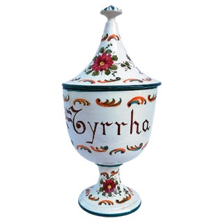 Vintage Ceramic Lidded Bowl from Guerrieri Murano, 1950s For Sale