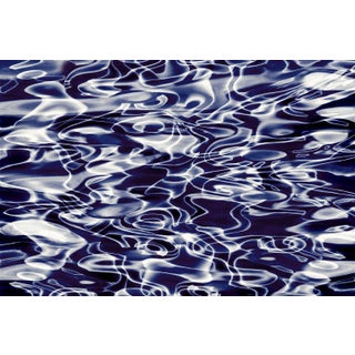Indigo Blue Art Print Abstract Water Pattern 36x24 by Angela Cameron For Sale