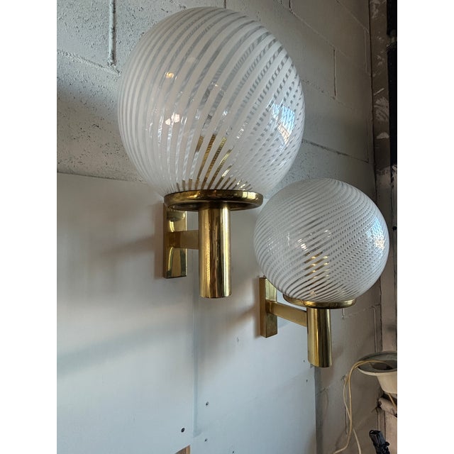 Gold Wall Lamps from Venini, 1970s, Set of 4 For Sale - Image 8 of 11