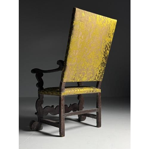 Brown Antique Italian Chair, 1700s For Sale - Image 8 of 18