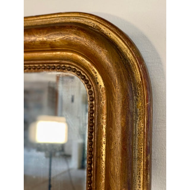 Antique French Floral Gilt Louis Philippe Mirror For Sale In Houston - Image 6 of 12