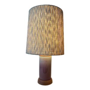 Vintage Mid-Century Modern William Manker Studio California Art Pottery Lamp Blue Pink Ombre