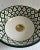 Metal Handcrafted Ceramic Green Vessel Sink Basin, Brass Drain For Sale - Image 7 of 9