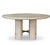 Antique brass metal X stretcher at base Materials: Oak Veneers, Oak Solids, Metal A part of the Cadence Collection.