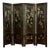 1920s Chinese Export Four Panel Lacquered Coromandel Dressing Screen Room Divider For Sale