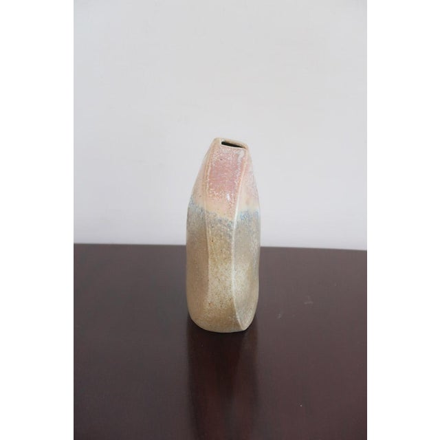 Ceramic Modernist Pebble Vase in Porcelain by Virebent, France, 1970s For Sale - Image 7 of 12