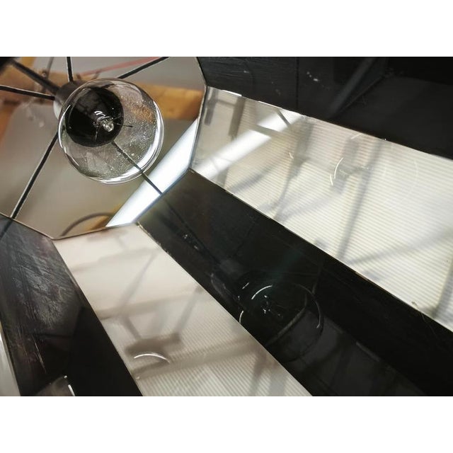 Mid-Century Czech Geometric Chrome Pendant Light, 1960s For Sale - Image 9 of 12