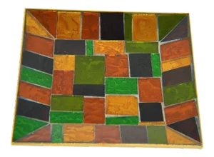 1960s Georges Briard Glass Guild Stained Glass Mosaic Tray