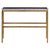 Metal Scandinavian Modern Blue and Gilt Brass and Glass Side Table, 1950s For Sale - Image 7 of 7