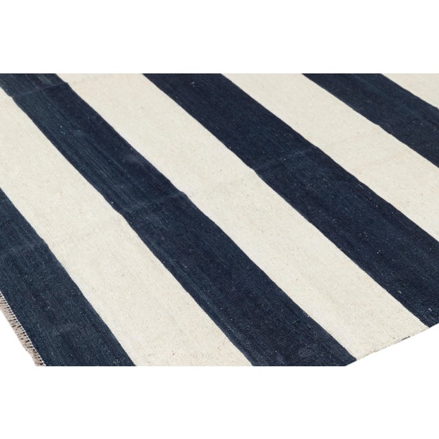 21st Century Modern Flat-Weave Kilim Rug For Sale - Image 10 of 11