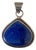 Mid 20th Century Handcrafted 925 Sterling Silver Teardrop Pendant Featuring Blue Lapis Lazuli For Sale
