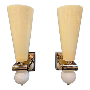 Pair of Murano Cone Scones