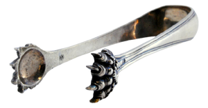 Claw-Shaped Silver Ice Tongs