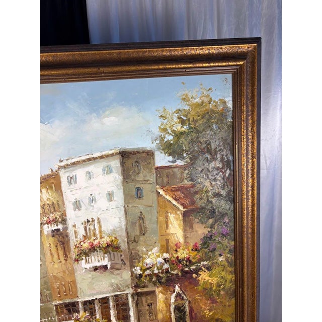 Michael Longo Original Venice Canal Oil Painting – "Reflections of Venice" Extra Large 29" X 41" Custom Framed Impasto Impressionist Art For Sale In Phoenix - Image 6 of 12
