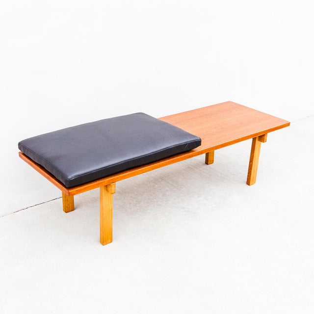 Studio Crafted Teak & Oak 1960s Danish Modern Bench or Coffee Table For Sale In Los Angeles - Image 6 of 14