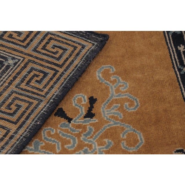 Rug & Kilim’s Chinese Art Deco Inspired Rug, Brown With Greek Key Border For Sale - Image 9 of 9