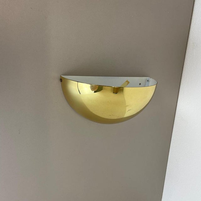 Sciolari Style Uplight Brass Wall Light, 1980 For Sale - Image 3 of 17