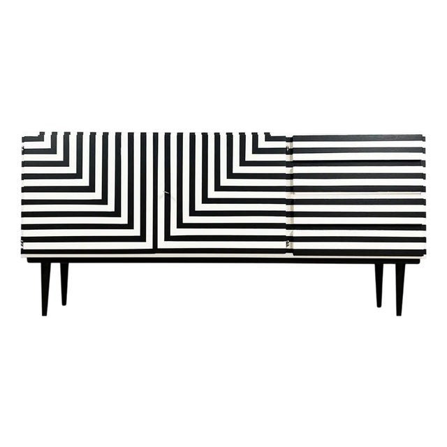 Czechoslovakian Sideboard with Op Art, 1964 For Sale