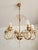 Vintage Hollywood-Regency Gold-Plated Cascade 6-Light Waterfall Chandelier with Crystal Pendants, 1960s For Sale - Image 16 of 18