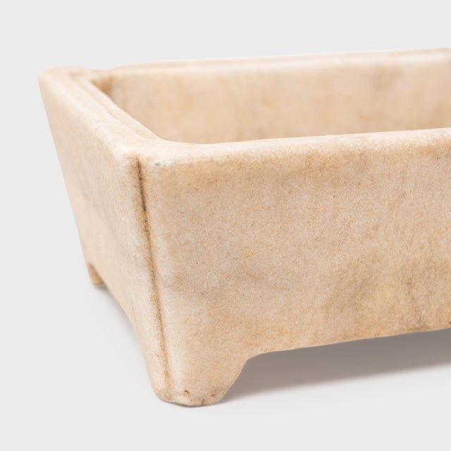 Chinese White Marble Footed Basin For Sale - Image 4 of 6